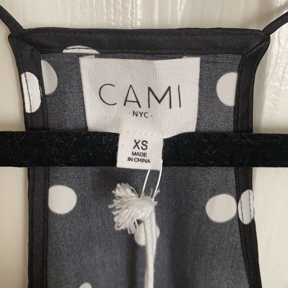 CAMI NYC Race Black Silk Cami Polka Dot - Picture 4 of 6